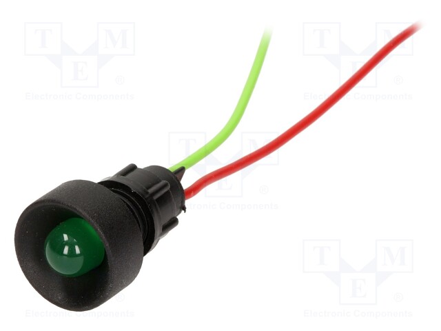 Indicator: LED; recessed; 12÷24VDC; 12÷24VAC; Cutout: Ø13mm; IP20