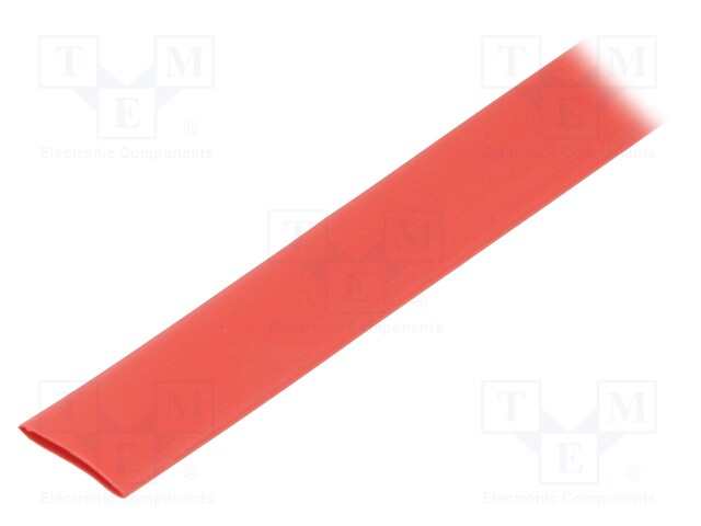 Heat shrink sleeve; glueless; 2: 1; 9.5mm; red; polyolefine