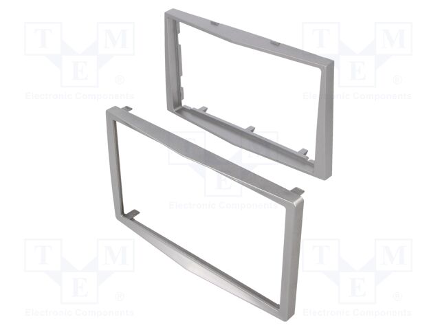 Radio frame; Opel; 2 DIN; shiny silver,silver