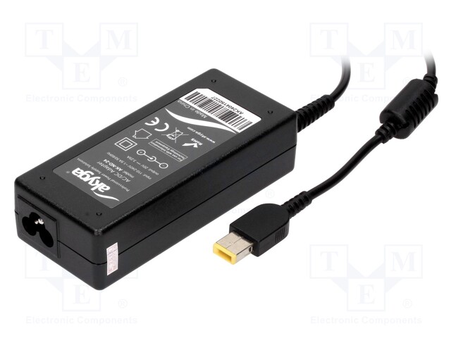 Power supply: switched-mode; 20VDC; 3.25A; Out: 11/4,5; 65W; 0÷40°C