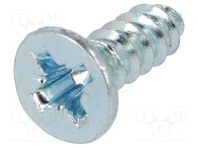 Screw; for metal; 3,9x13; Head: countersunk; Pozidriv; zinc