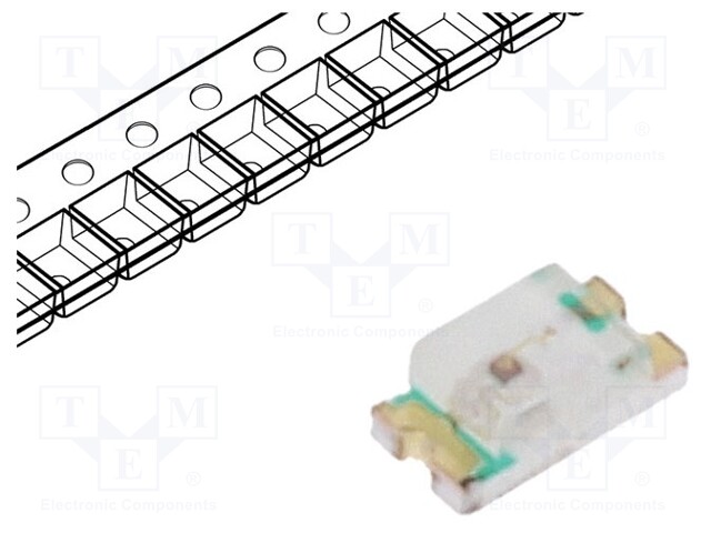 LED; SMD; 0603; yellow; 80÷120mcd; 1.6x0.8x0.6mm; 130°; 1.6÷2.4V