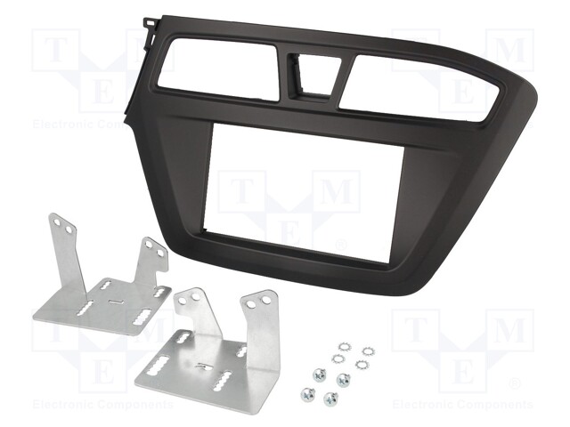 Radio mounting frame; Hyundai; 2 DIN; black