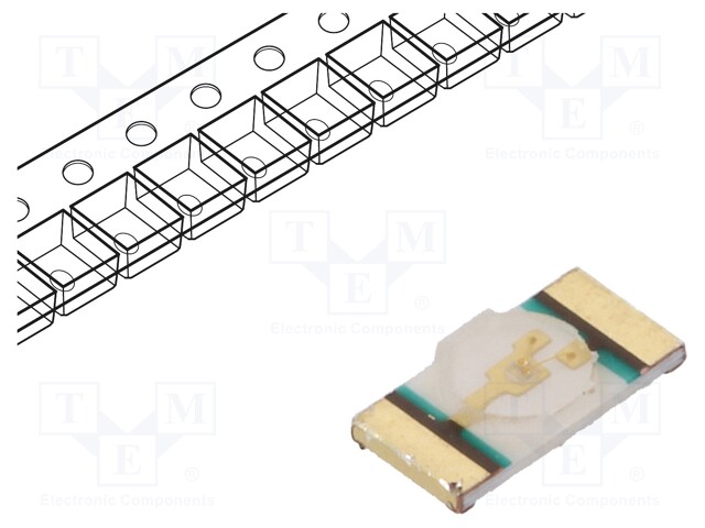 LED; SMD; 1206; green; 71÷450mcd; 3.2x1.6x0.6mm; 130°; 2.8÷3.6V