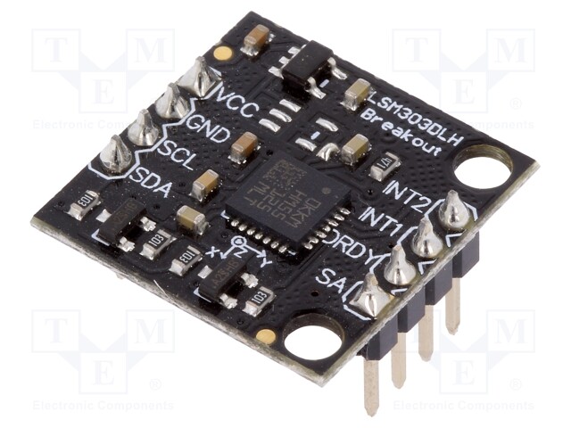 Sensor: accelerometer; 3.6÷8VDC; I2C; LSM303DLH; ±2,±4,±8g; module