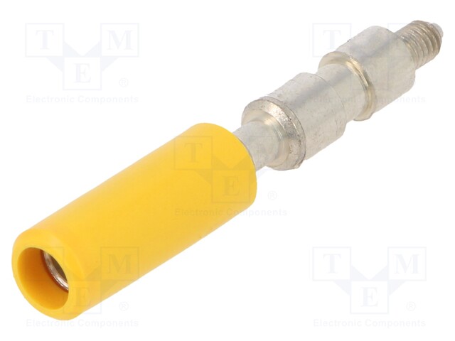 Test socket; SNK; yellow; Entrelec