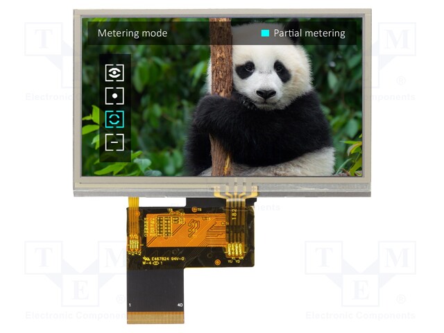 Display: TFT; 4.3"; 480x272; Illumin: LED; Dim: 105.5x67.2x4.15mm