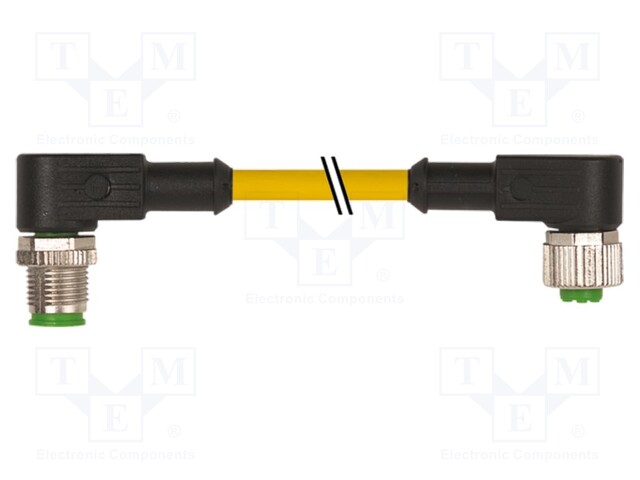 Connection lead; M12; PIN: 4; 1m; 4A; Series: 7000; Colour: black