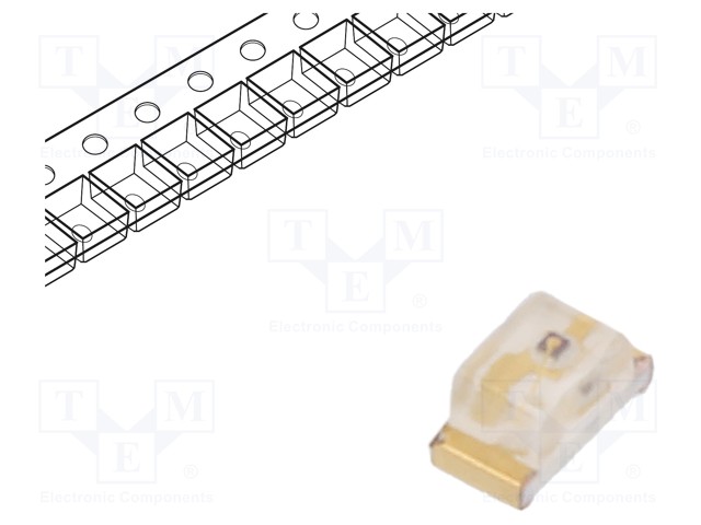 LED; SMD; 0603; green; 20÷50mcd; 1.6x0.8x0.75mm; 120°; 2.1÷2.5V