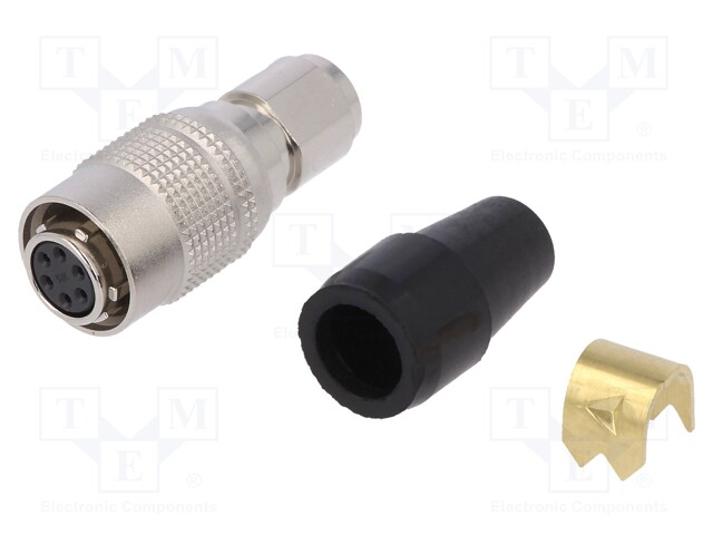 Plug; Connector: circular; HR10; female; PIN: 6; push-pull; 2A; 26AWG