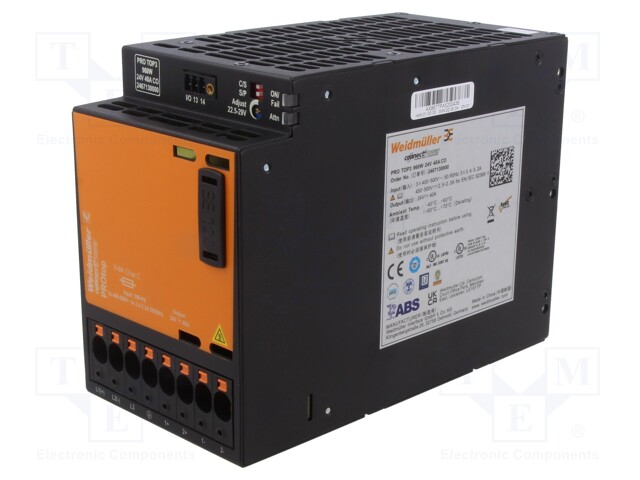 Power supply: switched-mode; 960W; 24VDC; 40A; 3x320÷575VAC; DIN