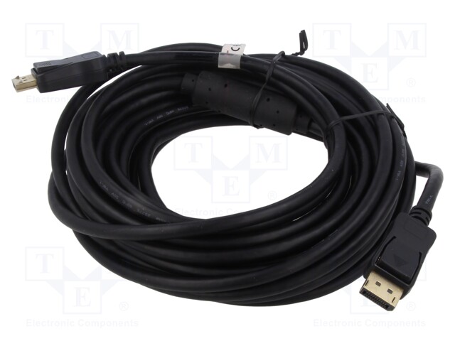 Cable; DisplayPort 1.2,HDCP 1.3,with amplifier; 20m; black