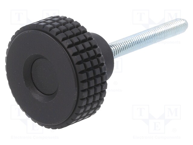 Knob; Ø: 31mm; Ext.thread: M5; 40mm; H: 24mm; technopolymer (PP)