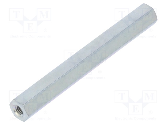 Screwed spacer sleeve; Int.thread: M3; 50mm; hexagonal; steel