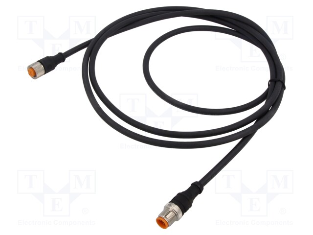 Connection lead; M12; PIN: 5; 2m; plug; 60VAC; 4A; -25÷80°C; IP67