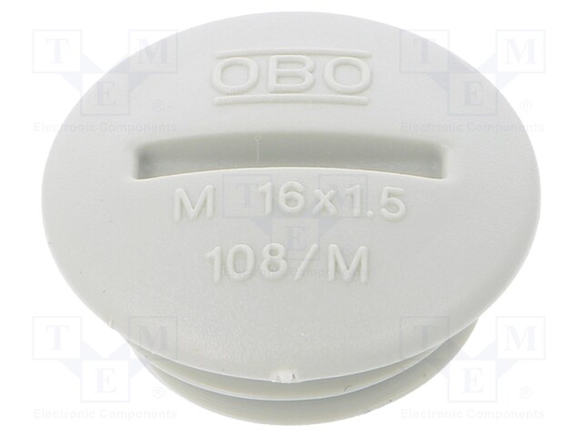 Stopper; M16; Mat: polystyrene; light grey