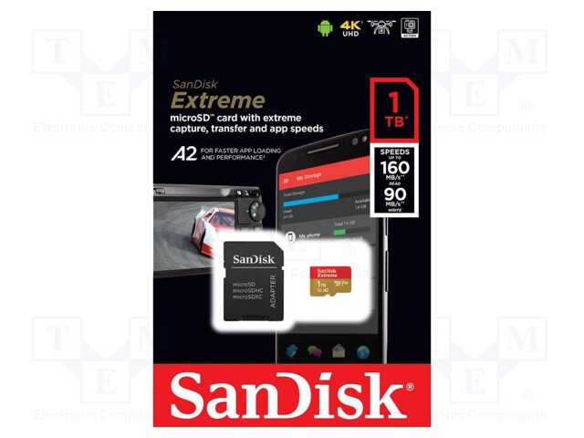 Memory card; Extreme,A2 Specification; SD XC Micro; 1TB