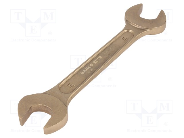 Key; spanner; 19mm,20mm; Overall len: 182mm; aluminum bronze