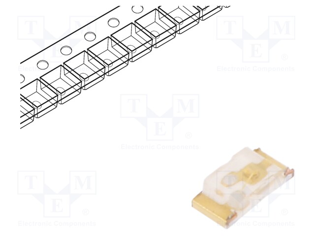 LED; SMD; 0603; blue; 40÷100mcd; 1.6x0.8x0.45mm; 130°; 3.3÷4V; 20mA