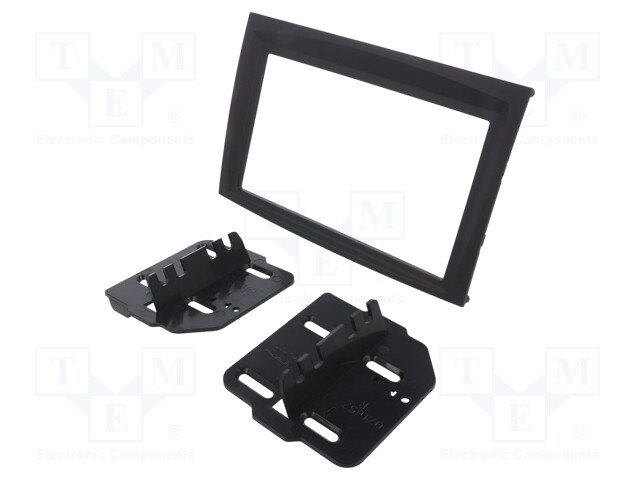 Radio mounting frame; Kia; 2 DIN; matt black