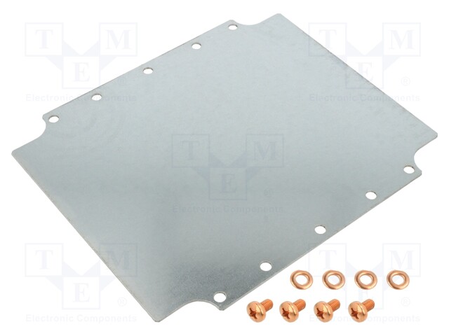 Mounting plate; steel; W: 185mm; L: 215mm; Series: 1590Z