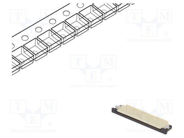 Connector: FFC (FPC); horizontal; PIN: 40; ZIF,bottom contacts