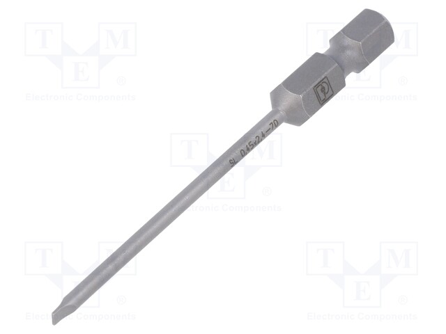 Screwdriver bit; slot; 2,4x0,45mm; Overall len: 70mm