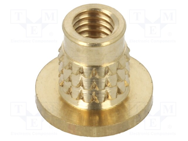 Threaded insert; brass; M3; BN: 37896; L: 5.2mm; MULTISERT®