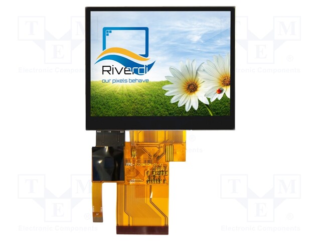 Display: TFT; 3.5"; 320x240; Illumin: LED; Dim: 76.9x63.9x4.25mm