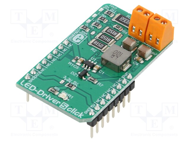 Click board; LED driver; PWM; TPS54200; mikroBUS connector