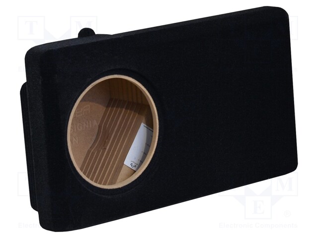 Car loudspeaker enclosure; MDF; black; textil; 15l; 250mm; Opel