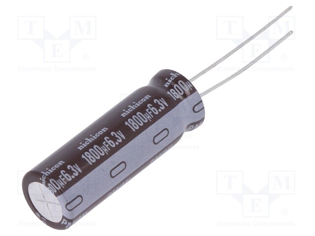 Capacitor: electrolytic; low impedance; THT; 1800uF; 6.3VDC; ±20%