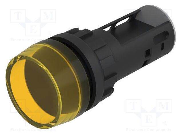 Control lamp; 22mm; OptoHiT; -40÷55°C; Ø22.3mm; IP65; yellow