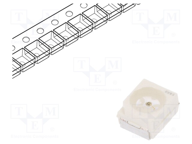 IR transmitter; 3528,PLCC2; 860nm; transparent; 13mW; 60°; SMD