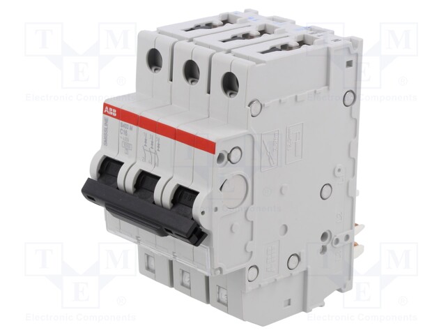 Circuit breaker; 415VAC; Inom: 16A; Poles: 3; Charact: C; 10kA; IP20