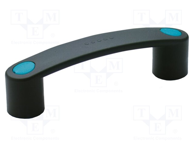 Handle; Mat: polypropylene; black; H: 39mm; L: 144mm; blue; W: 26mm