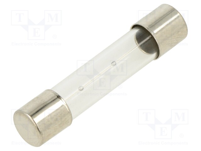 Fuse: fuse; 800mA; 250VAC; glass; 6.35x31.8mm; brass; nickel plated