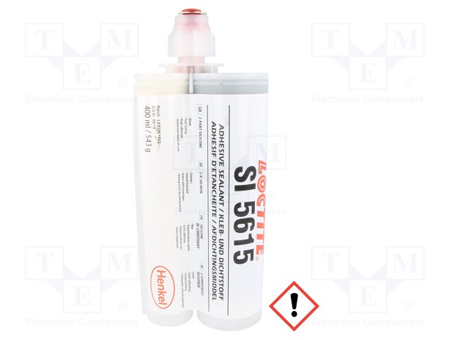 Silicone adhesive; black; paste; double cartridge; 400ml; 180°C