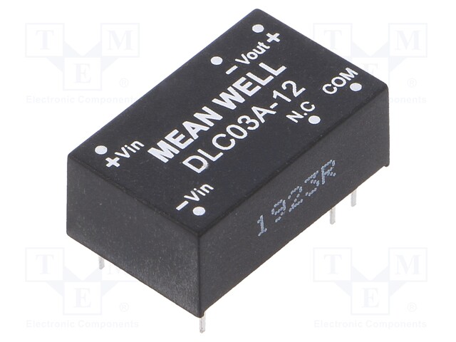 Converter: DC/DC; 3W; Uin: 9÷18V; Uout: 12VDC; Uout2: -12VDC; DIP16