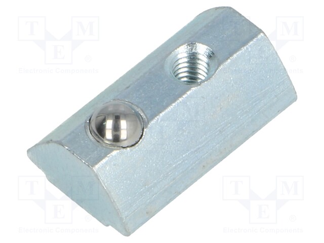 Nut; for profiles; Width of the groove: 8mm; steel; zinc