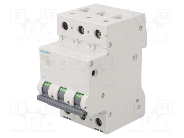 Circuit Breaker, MCB, 5SL4, 3P, 10 kA, 400 V, 16 A