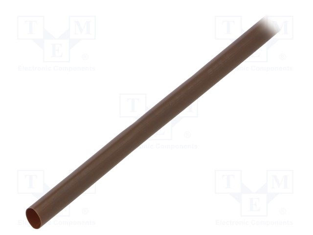 Heat shrink sleeve; thin walled; 3: 1; 6mm; L: 1m; brown