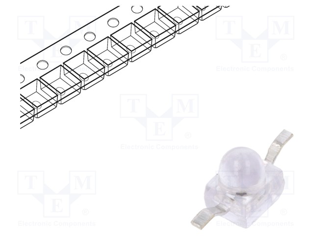 LED; SMD; Gull wing; yellow; 198÷529mcd; 2.5x2x2.7mm; 25°; 2÷2.4V