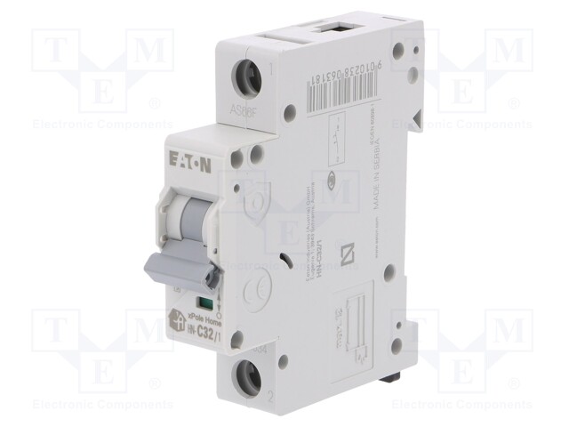 Circuit breaker; 230/400VAC; Inom: 32A; Poles: 1; DIN; Charact: C