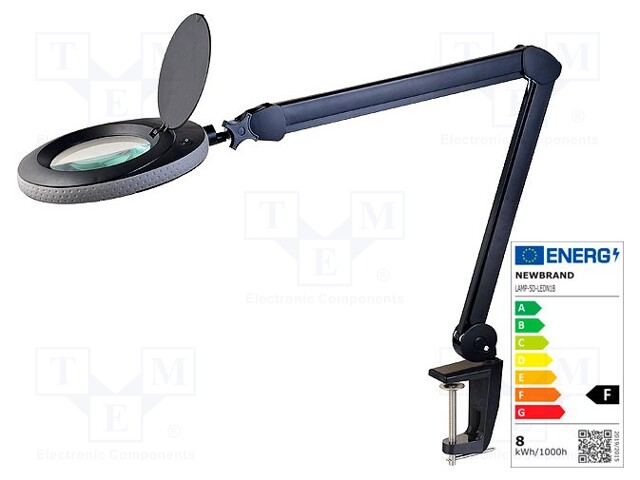 Desktop magnifier with backlight; Mag: 5dpt(x2.25); 8W; Plug: EU