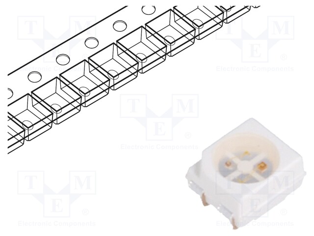 LED; SMD; 3528,PLCC4; red/green; 3.5x2.8x1.9mm; 120°; 2.2÷2.6V