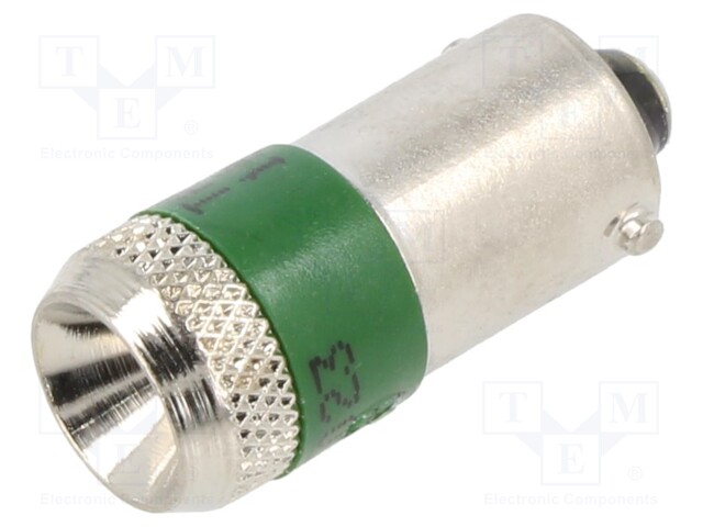 LED lamp; Colour: green; Cap: BA9S; 110VAC; 110VDC