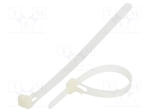 Cable tie; multi use; L: 150mm; W: 7.6mm; polyamide; 222N; natural