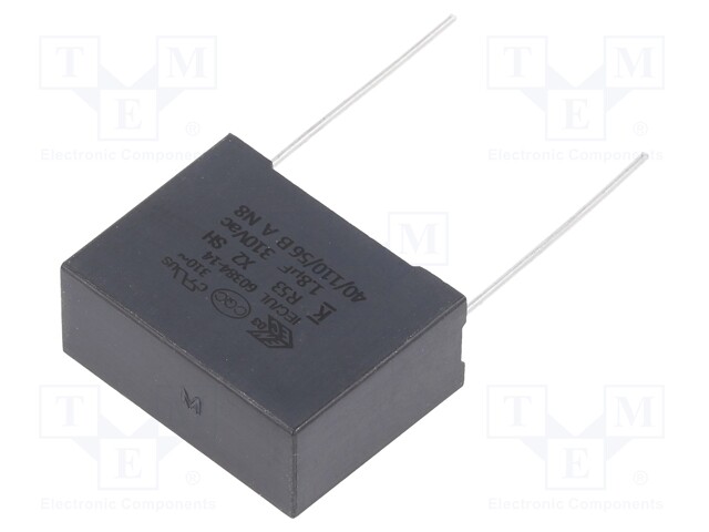 Capacitor: polypropylene; X2; 1.8uF; 22.5mm; ±20%; 26.5x20x11mm