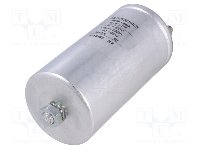 Capacitor: polypropylene; 30uF; Leads: M6 screws; ESR: 2mΩ; C44A